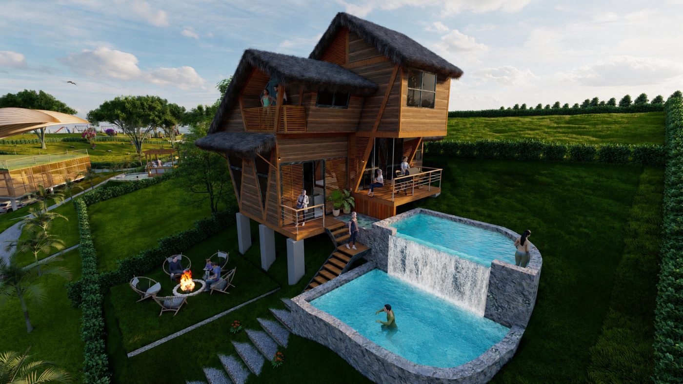 cabaña eco-luxury en la loma